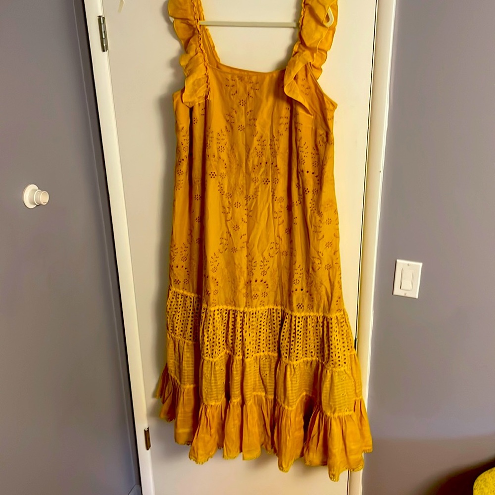 Anthropologie mustard maxi dress, Payal Jain, Plus size